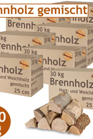 Brennholz Gemischt Kaminholz 210 kg