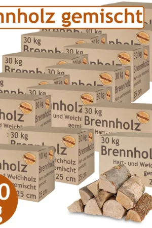 Brennholz Gemischt Kaminholz 400 kg