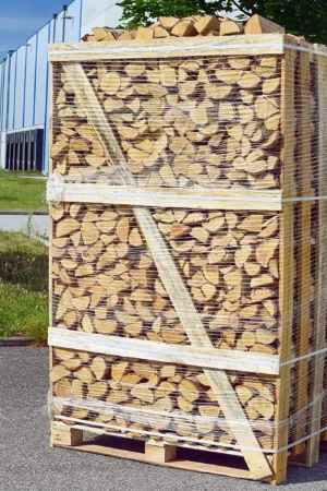 Brennholz Birke | 1,8 Rm | Hartholz | ofenfertig getrocknet & gespalten | 25 cm lang | eine Palette