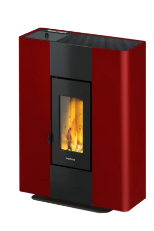 Freepoint Pelletofen Roxy Stand Stahl Bordeaux 2,7-7 kW EEK: A+
