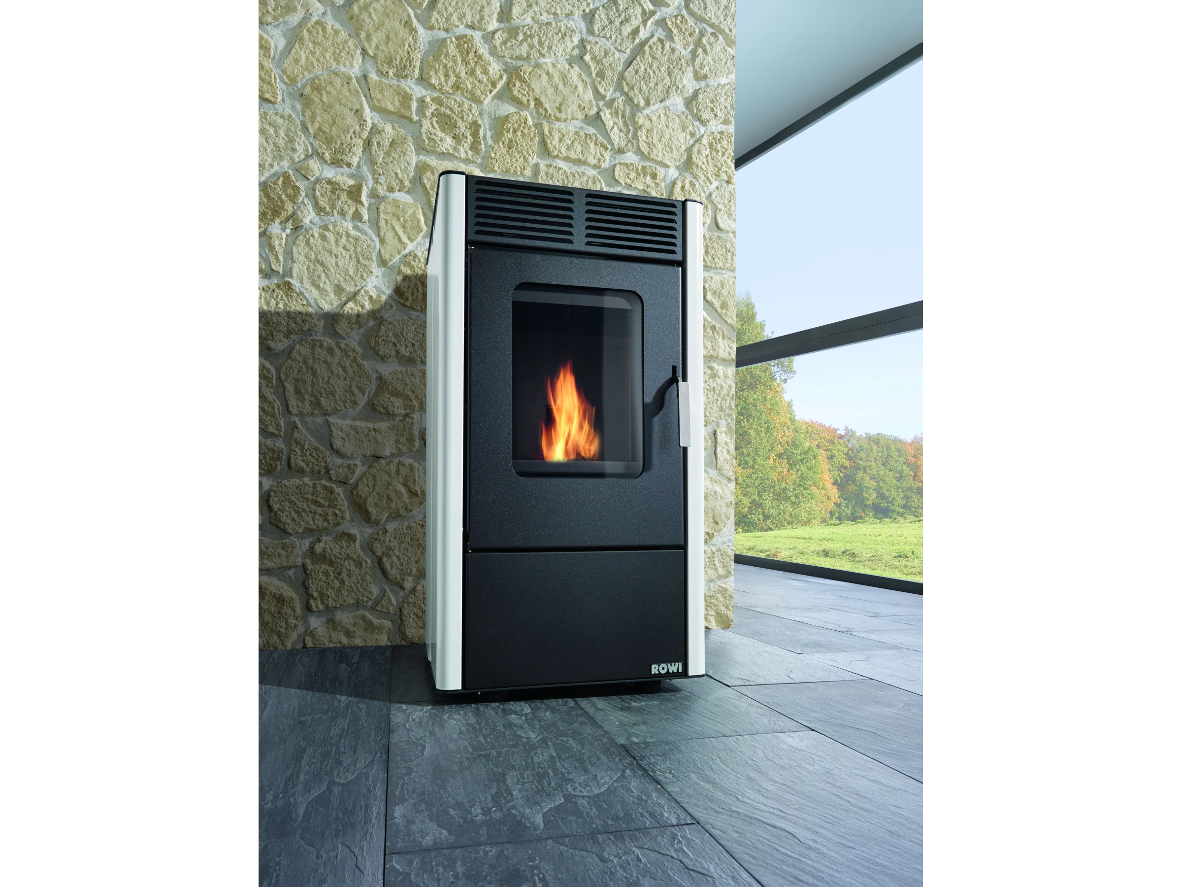 Rowi Pelletofen Modesto Weiß 6 kW EEK: A+ – Bild 6