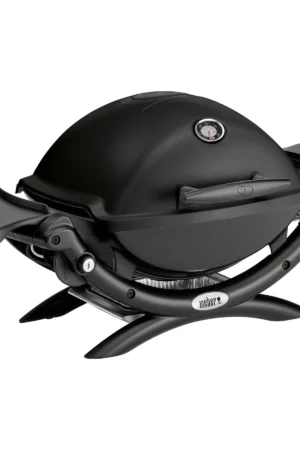 Weber Tisch-Gasgrill Q 1200 mit 1 Brenner & Deckelthermometer Schwarz