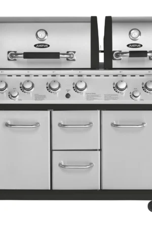 Justus Premium BBQ-Gasgrill Mars 6 Hauptbrenner und 1 Seitenbrenner Edelstahl