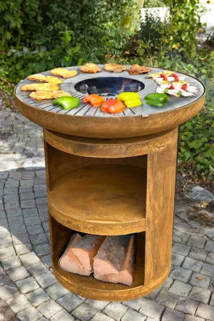 Buschbeck Plancha-Grill Karuk mit Edelstahl-Grillring