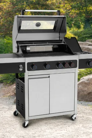 Tepro Gasgrill Keansburg mit Seitenkocher Schwarz-Edelstahl