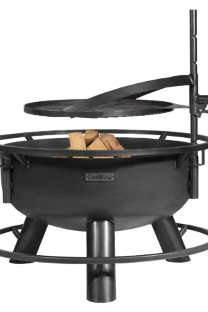 CookKing Feuerschale Stahl Bandito Inkl. Zubehör 80 cm x 53 cm Schwarz