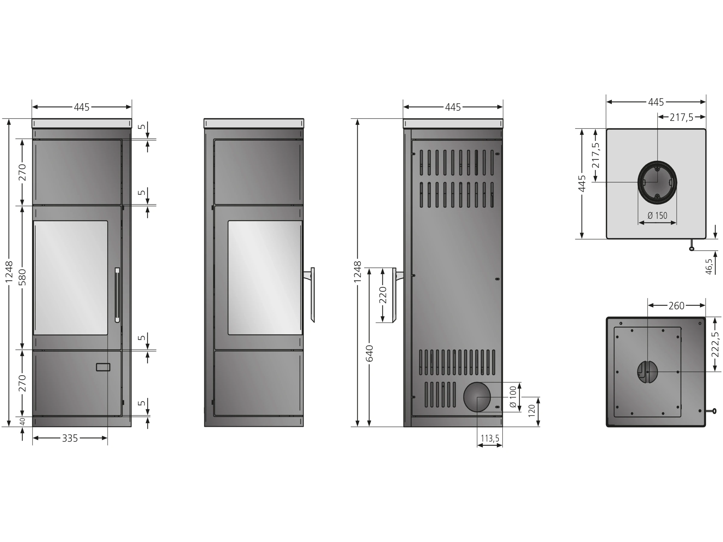 Justus Kaminofen Diego Wärme+ Schwarz 6 kW EEK: A – Bild 6