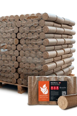 Heizfuxx Holzbriketts Nestro Xl Red 10kg x 96 Gebinde 960kg Palette