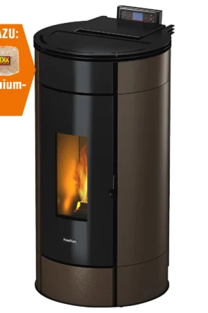 Freepoint Pelletofen Globe Stahl Braun 10,5 kW EEK: A+