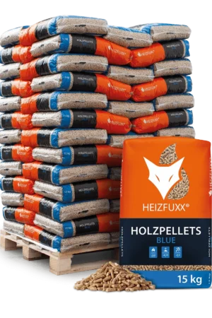 Heizfuxx Holzpellets Blue 15kg x 65 Sack 975kg Palette